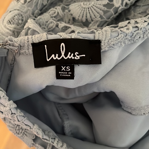 Lulus Romance Language Light Blue Backless Lace Dress - Picture 9 of 9